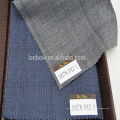 Super110&#39;s 100% wool gery / Azul marino tela escocesa